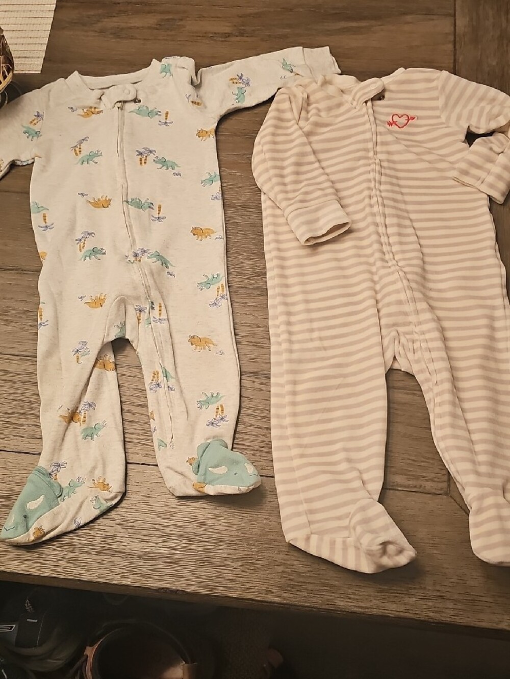 Carter's 2 Piece Zip-Front Baby One-Piece Pajamas